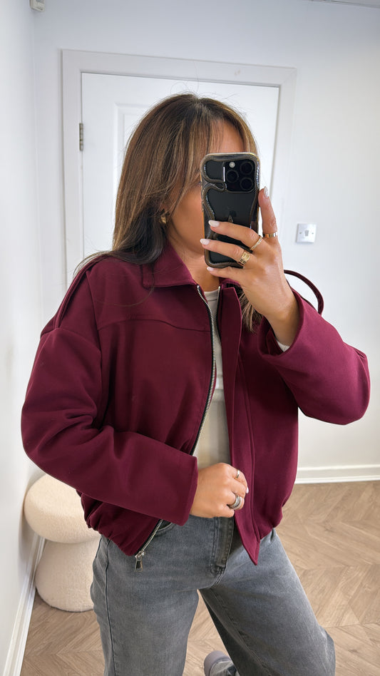 LEAH burgundy soft jacket