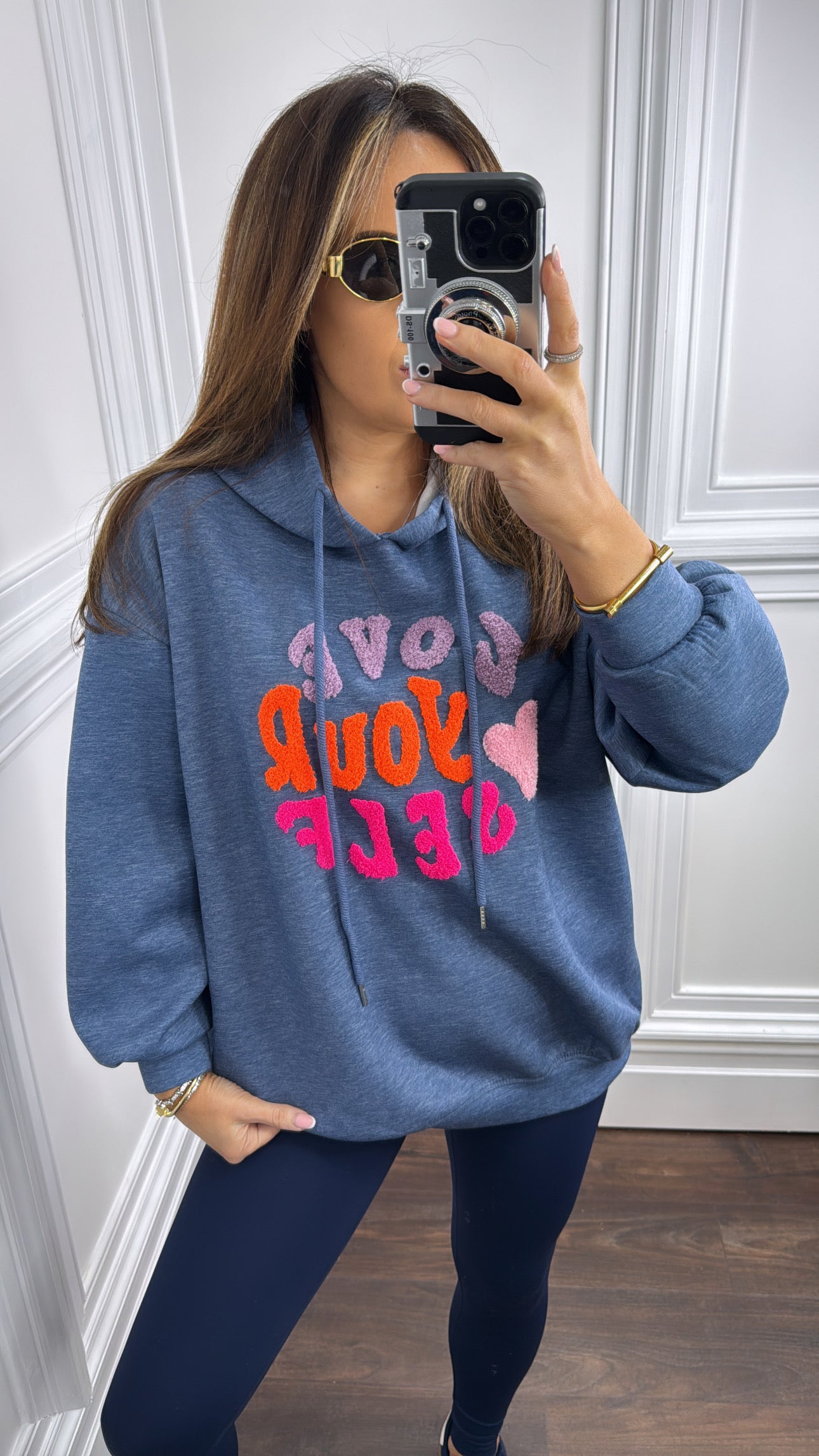 LOVE YOURSELF blue hoody