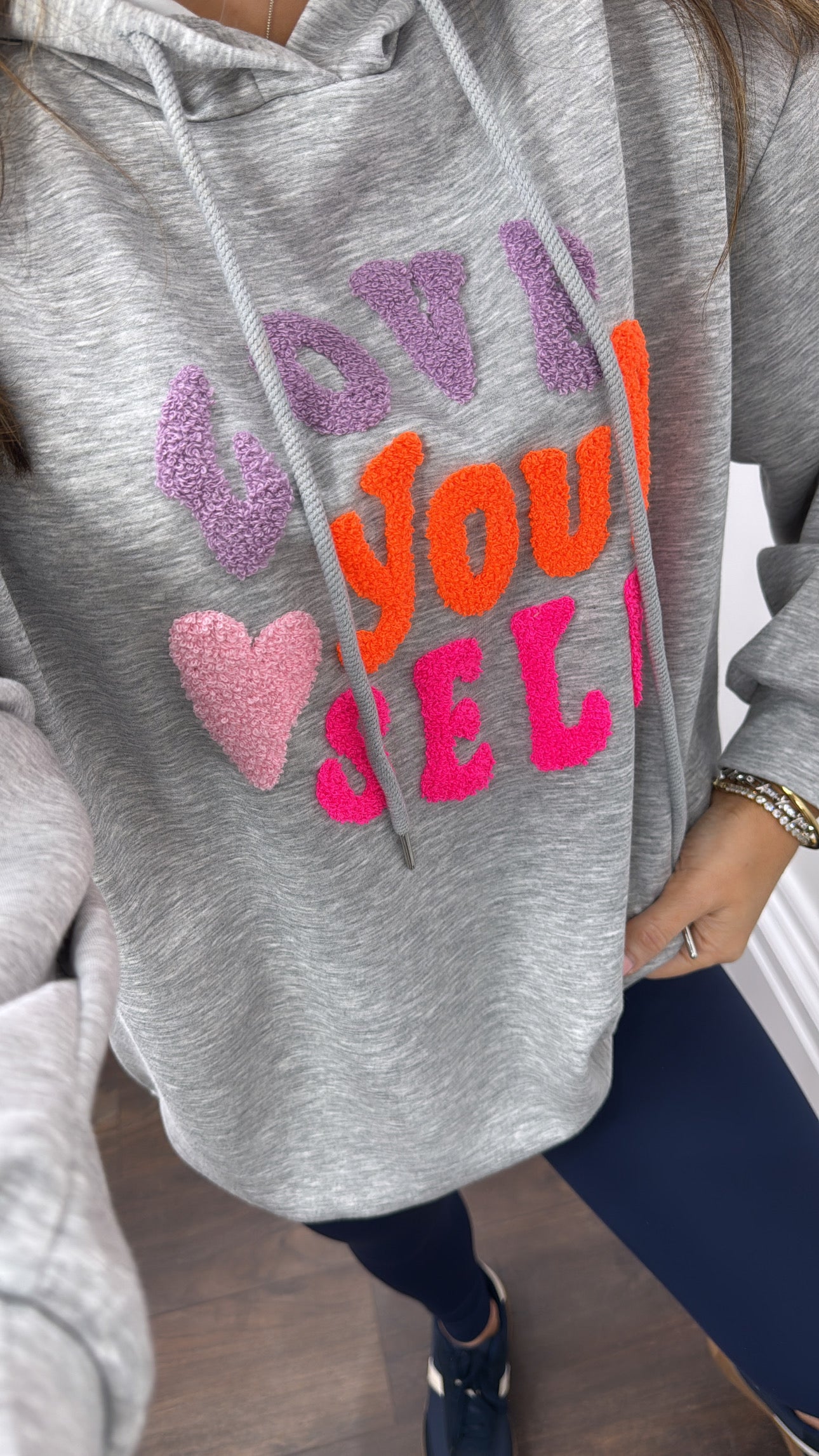 LOVE YOURSELF grey hoody