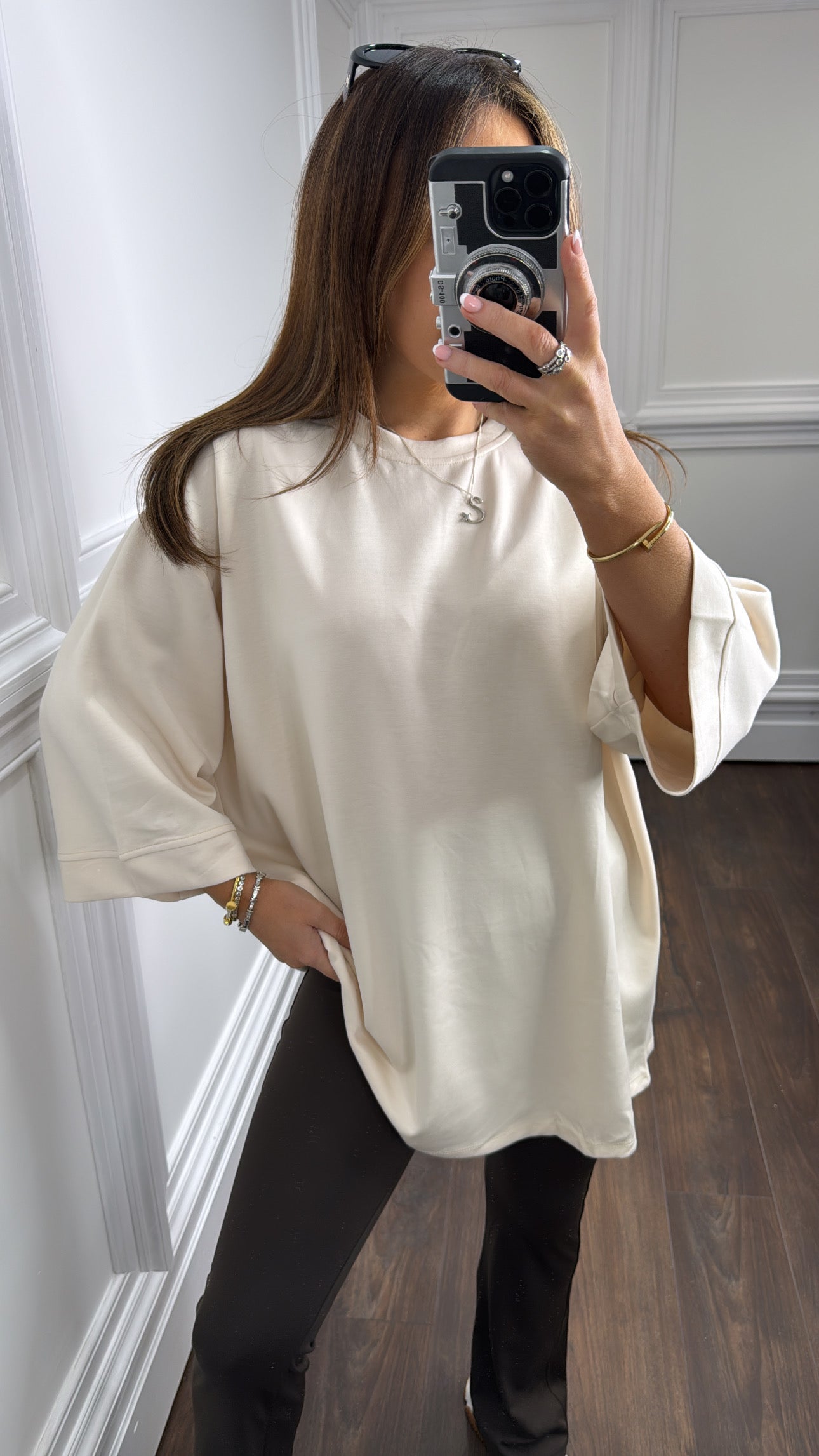 SIAN beige super soft oversized tshirt