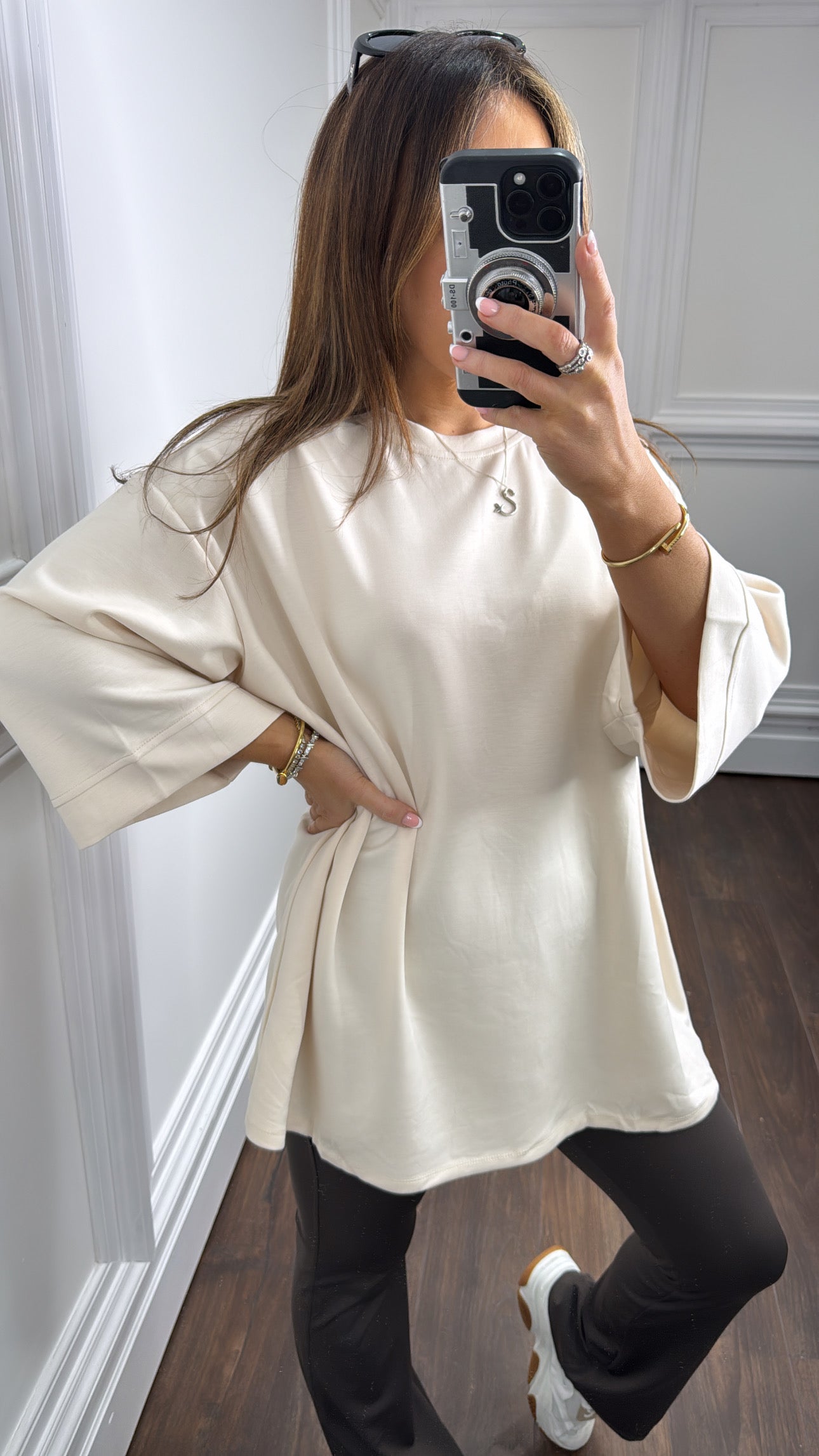 SIAN beige super soft oversized tshirt