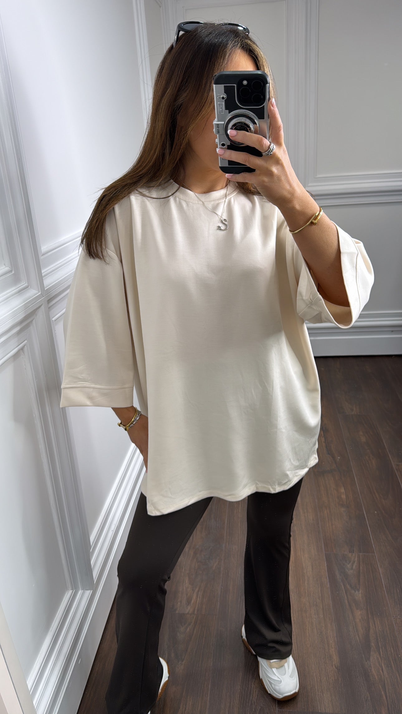 SIAN beige super soft oversized tshirt