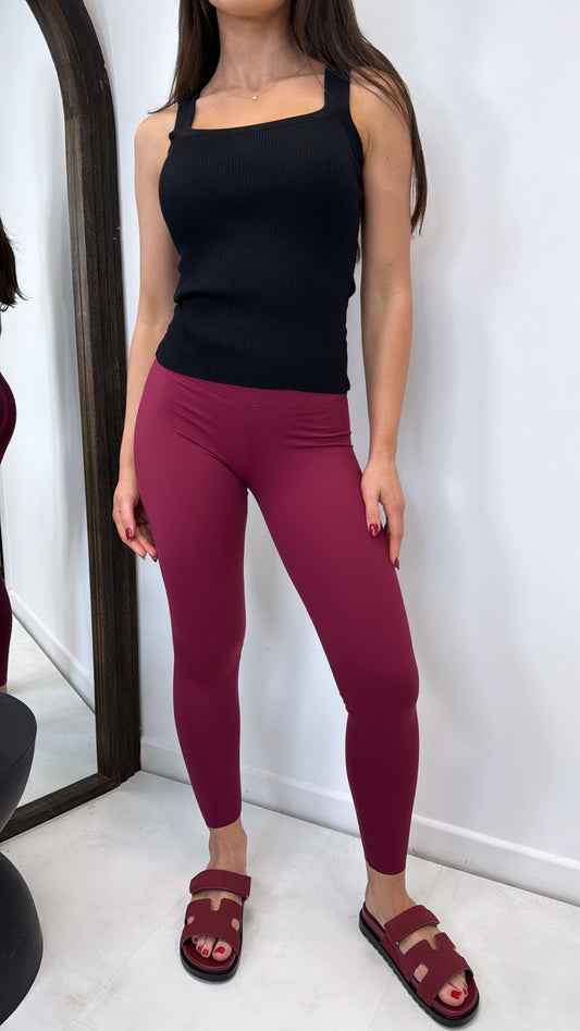MOLLY burgundy buttery soft leggings