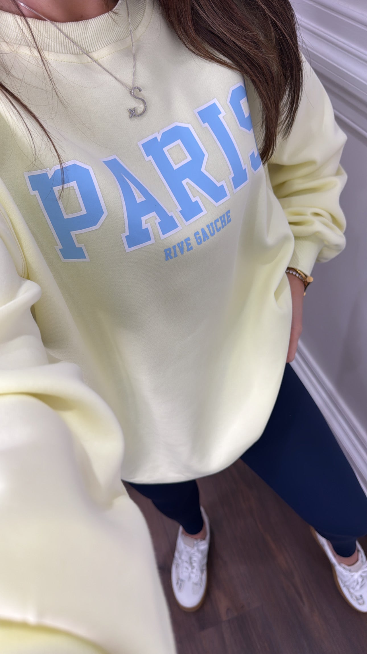 PERRIE lemon paris slogan sweatshirt