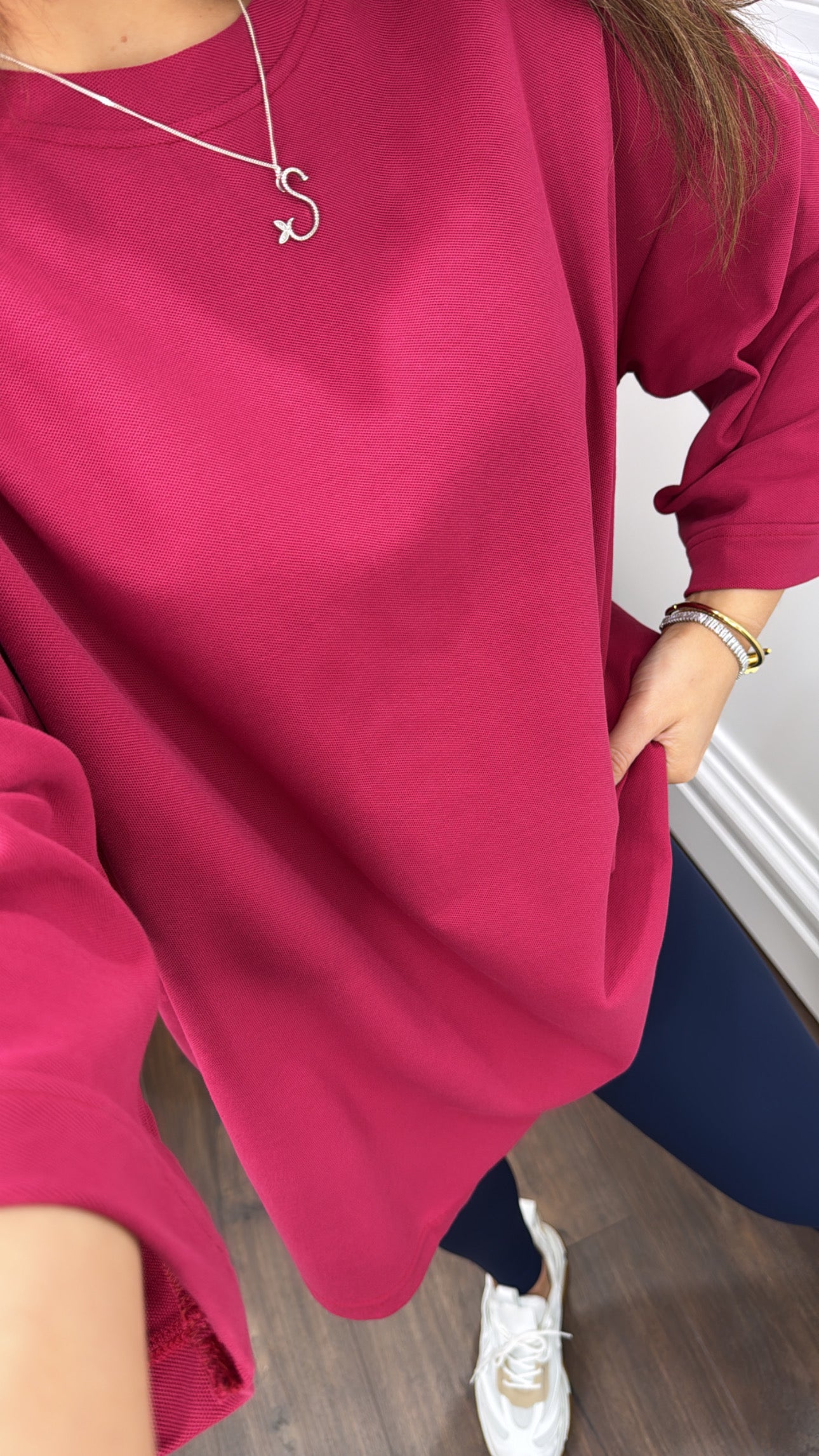 ISLA fuchsia pink plain t-shirt