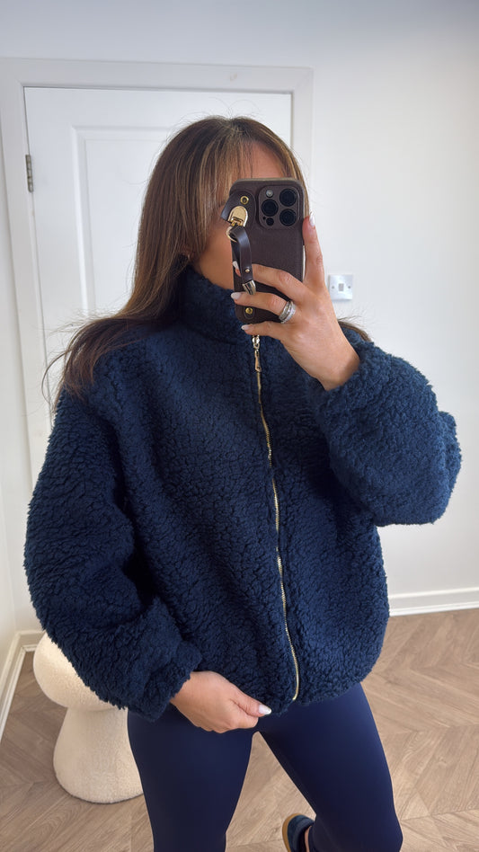 LISSY navy teddy jacket