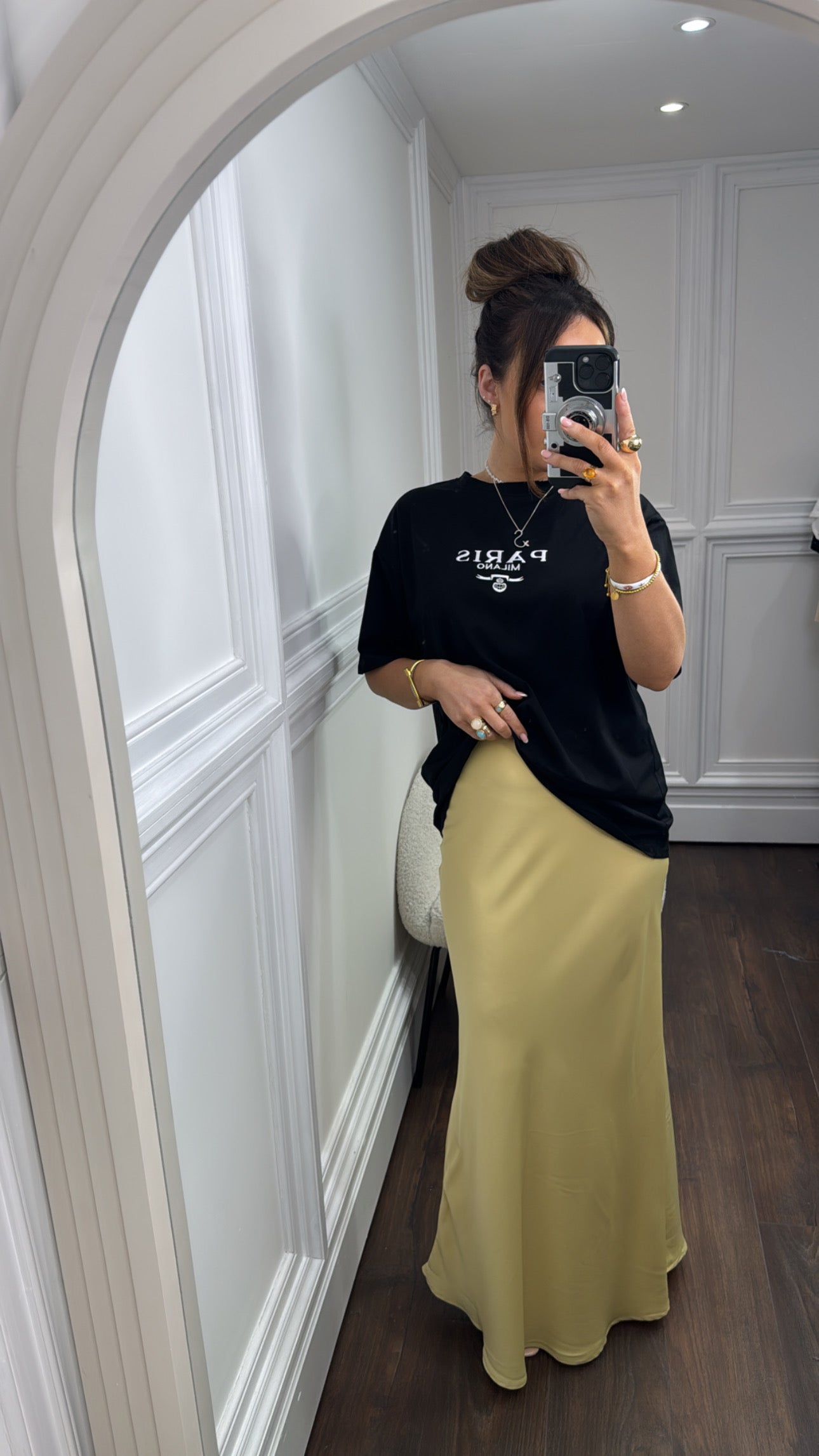 OLIVIA lemon maxi skirt