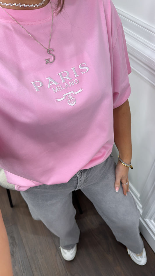 PARIS pink milano tshirt