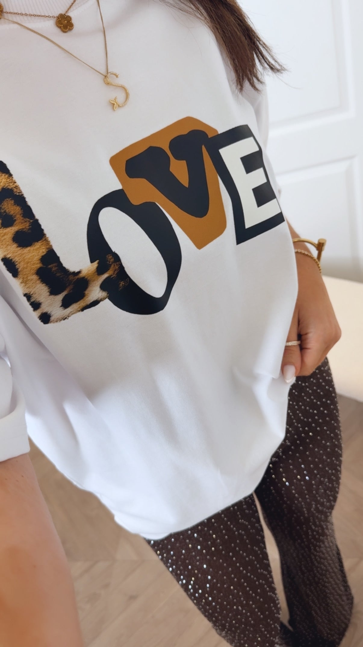 LOVE white logo oversize t-shirt