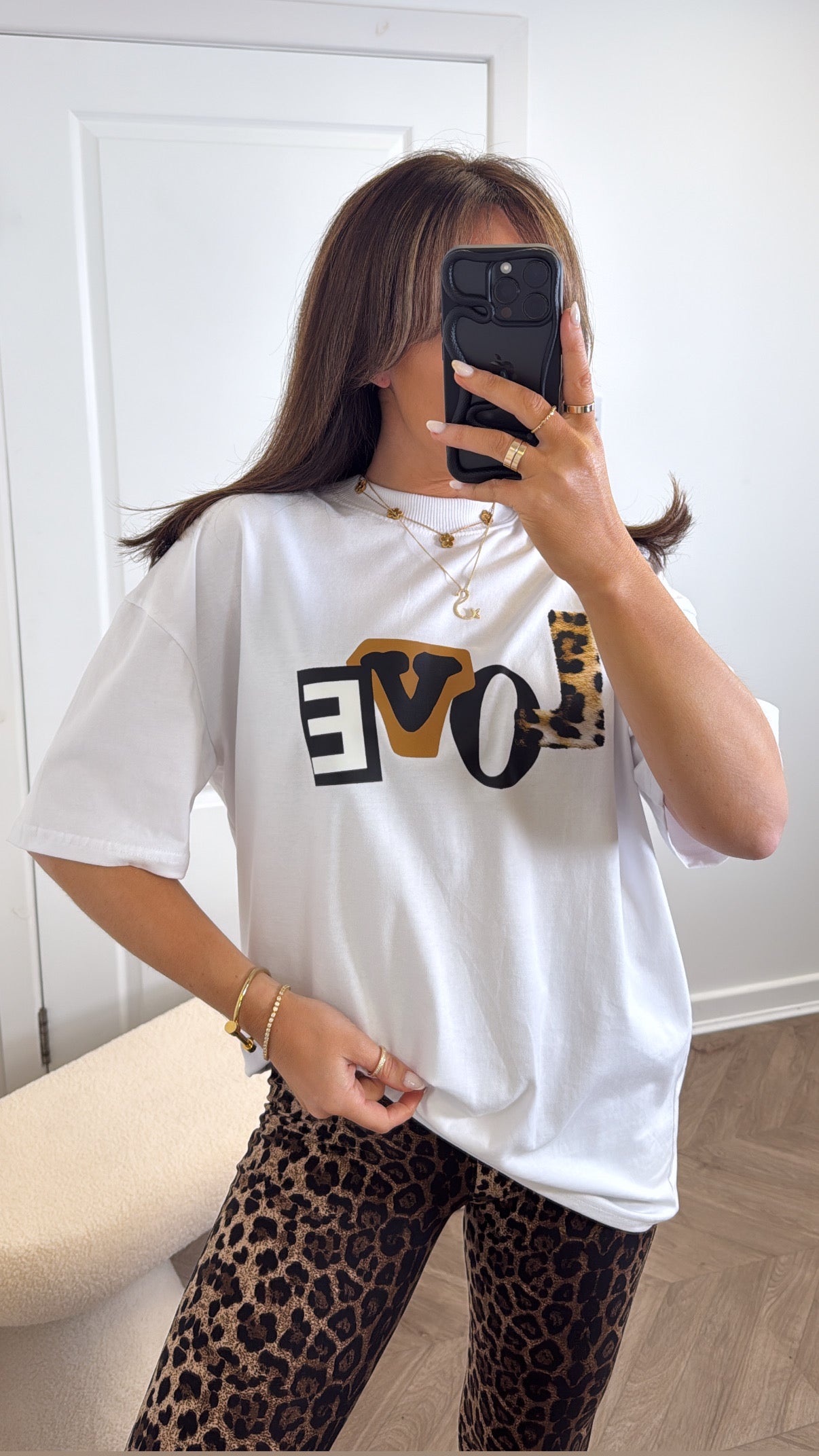 LOVE white logo oversize t-shirt