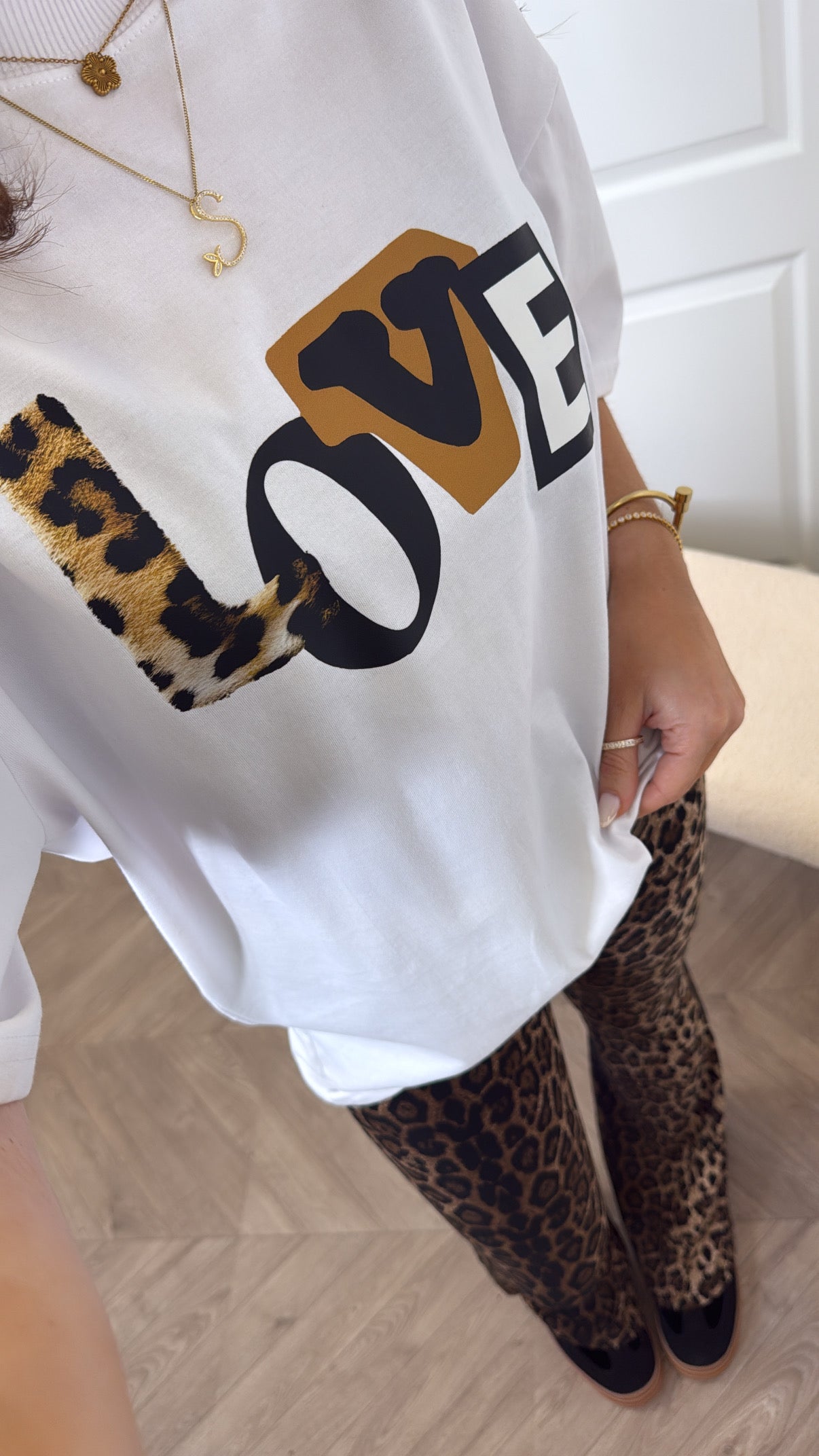 LOVE white logo oversize t-shirt