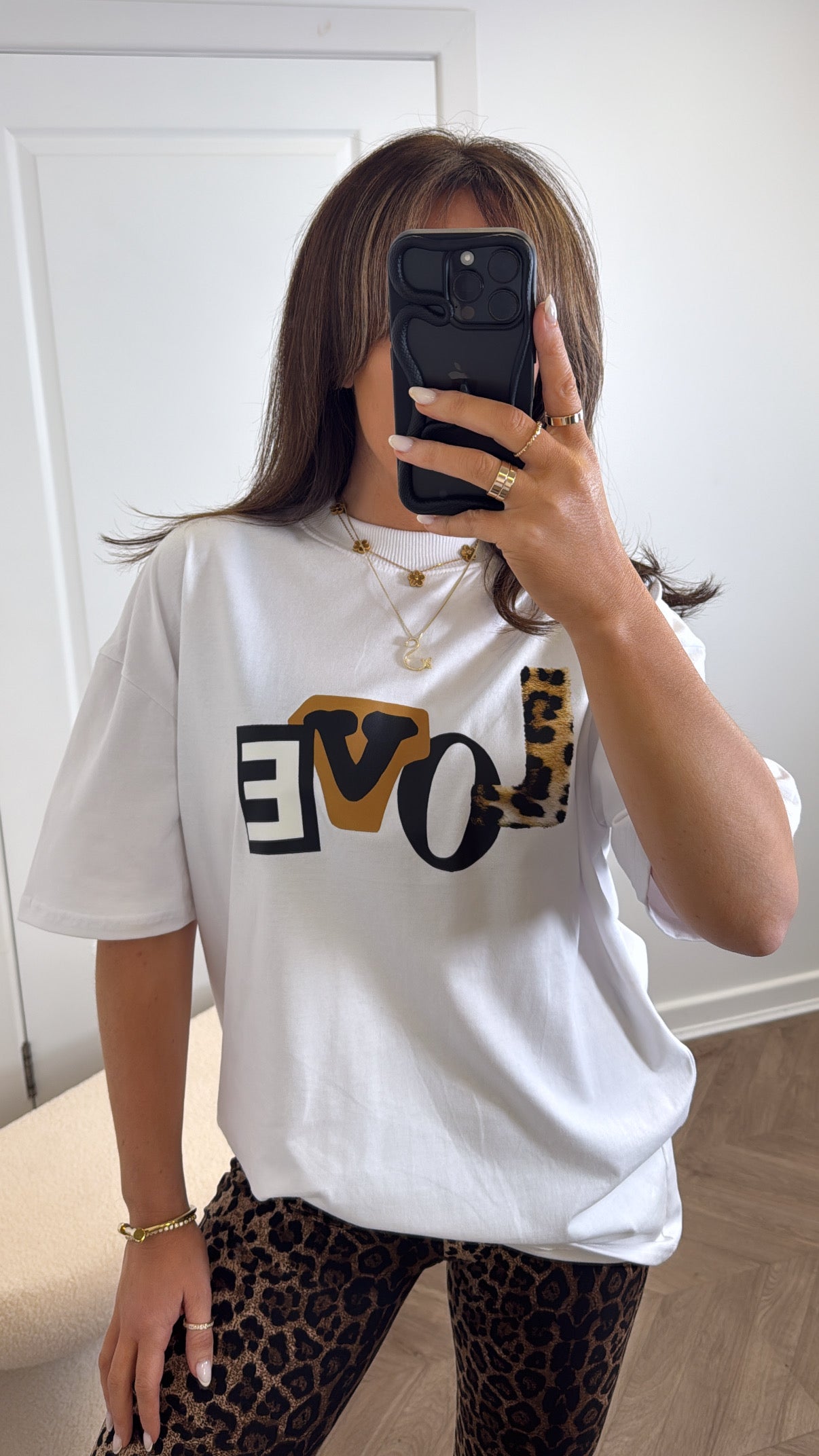LOVE white logo oversize t-shirt