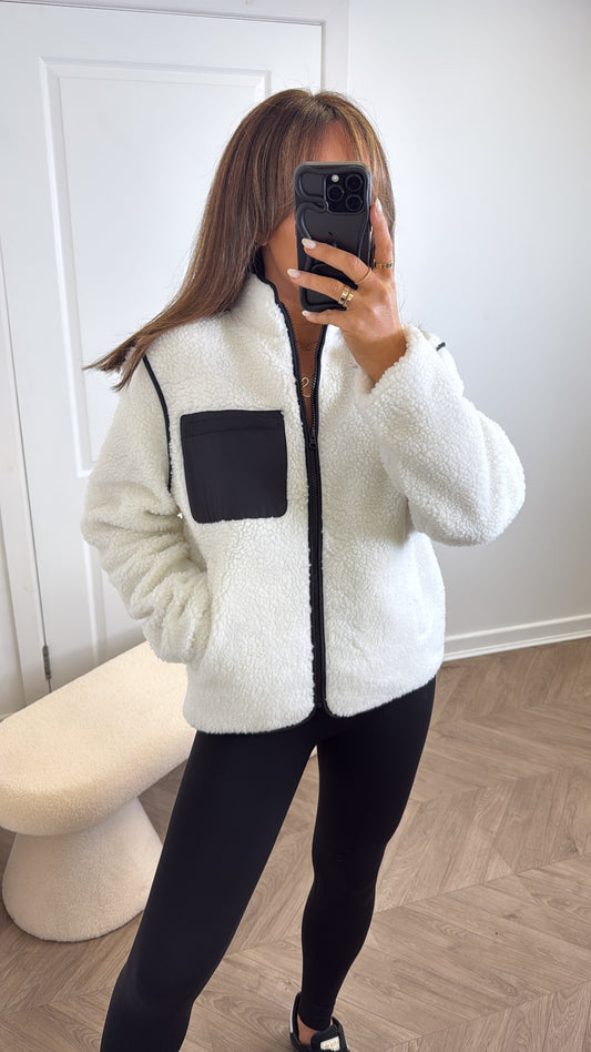 ZIA white teddy fleece