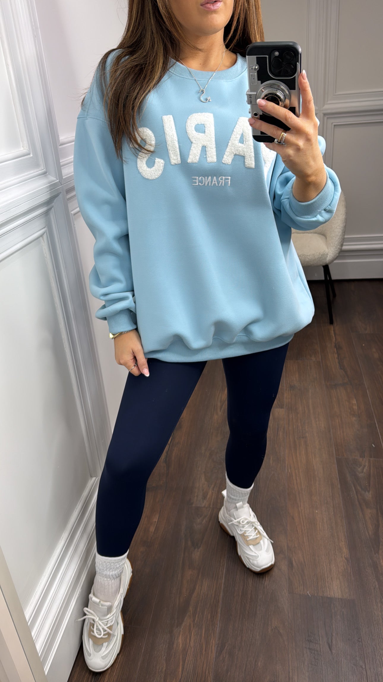 PARIS pale blue super soft sweatshirt