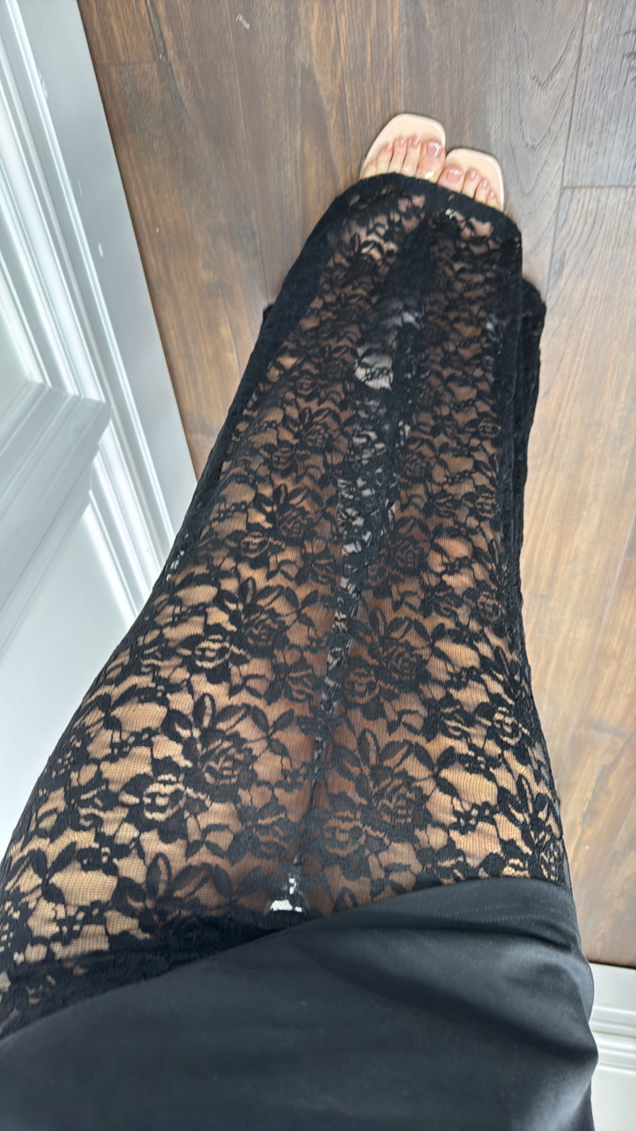 LACEY black lace maxi skirt