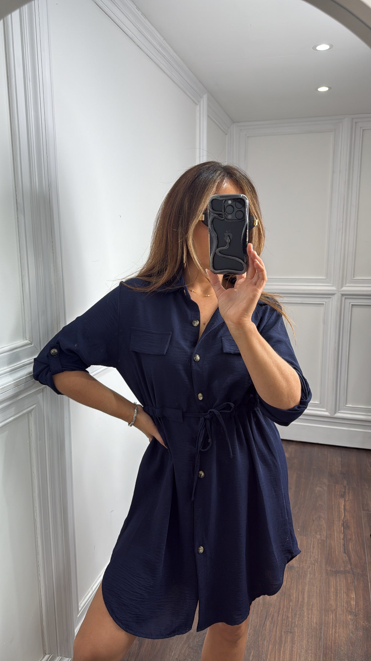 SAVANNAH navy utility style dress