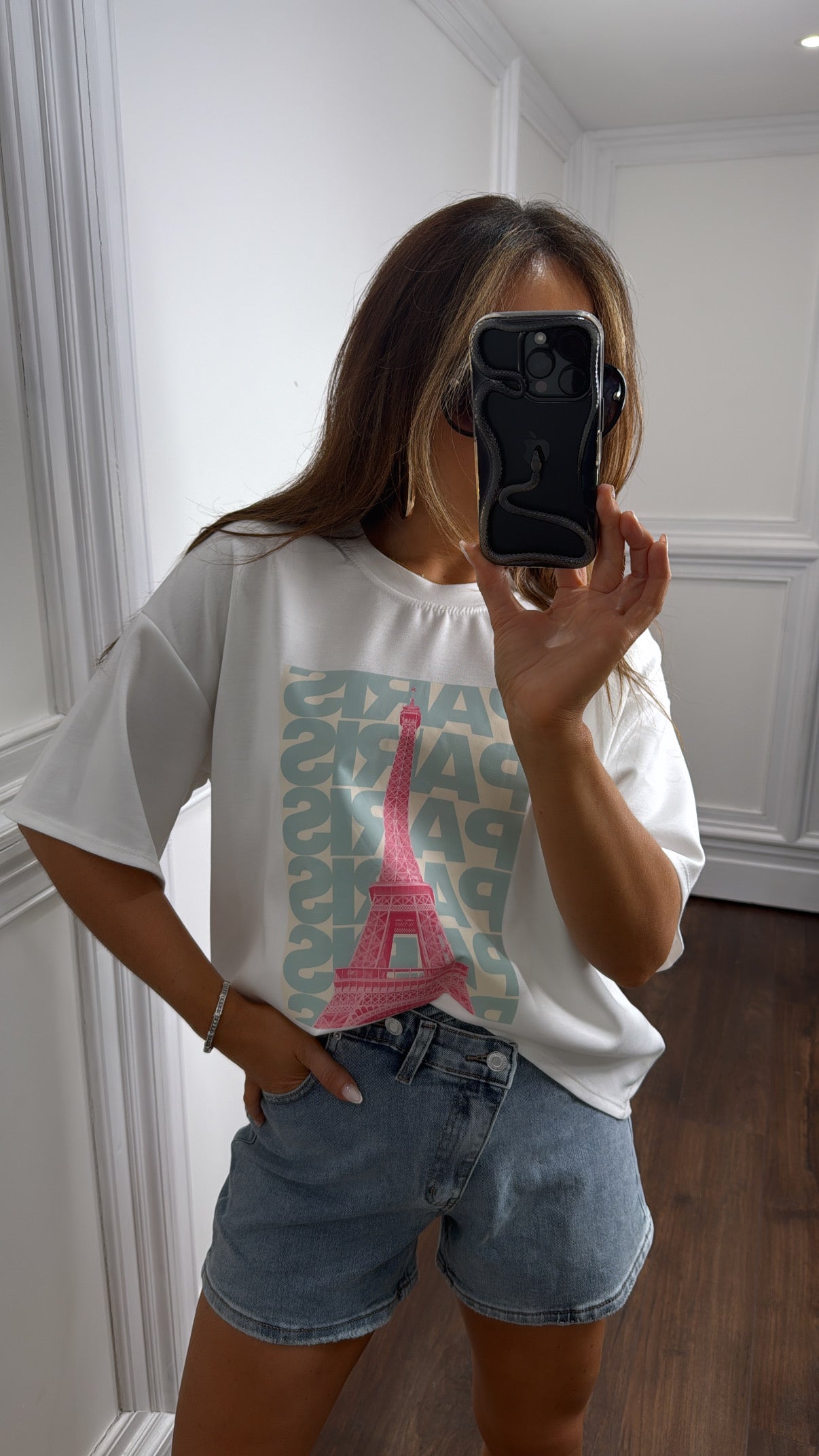 PARIS Eiffel tower white super soft t-shirt