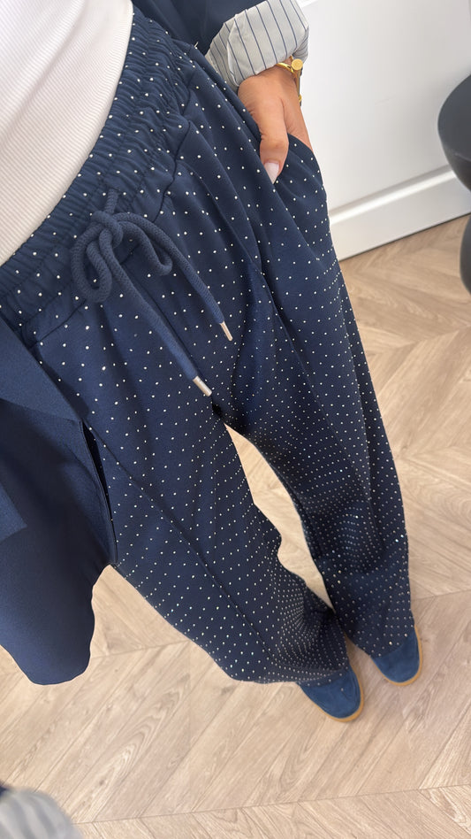 LIVVY navy stud super soft joggers
