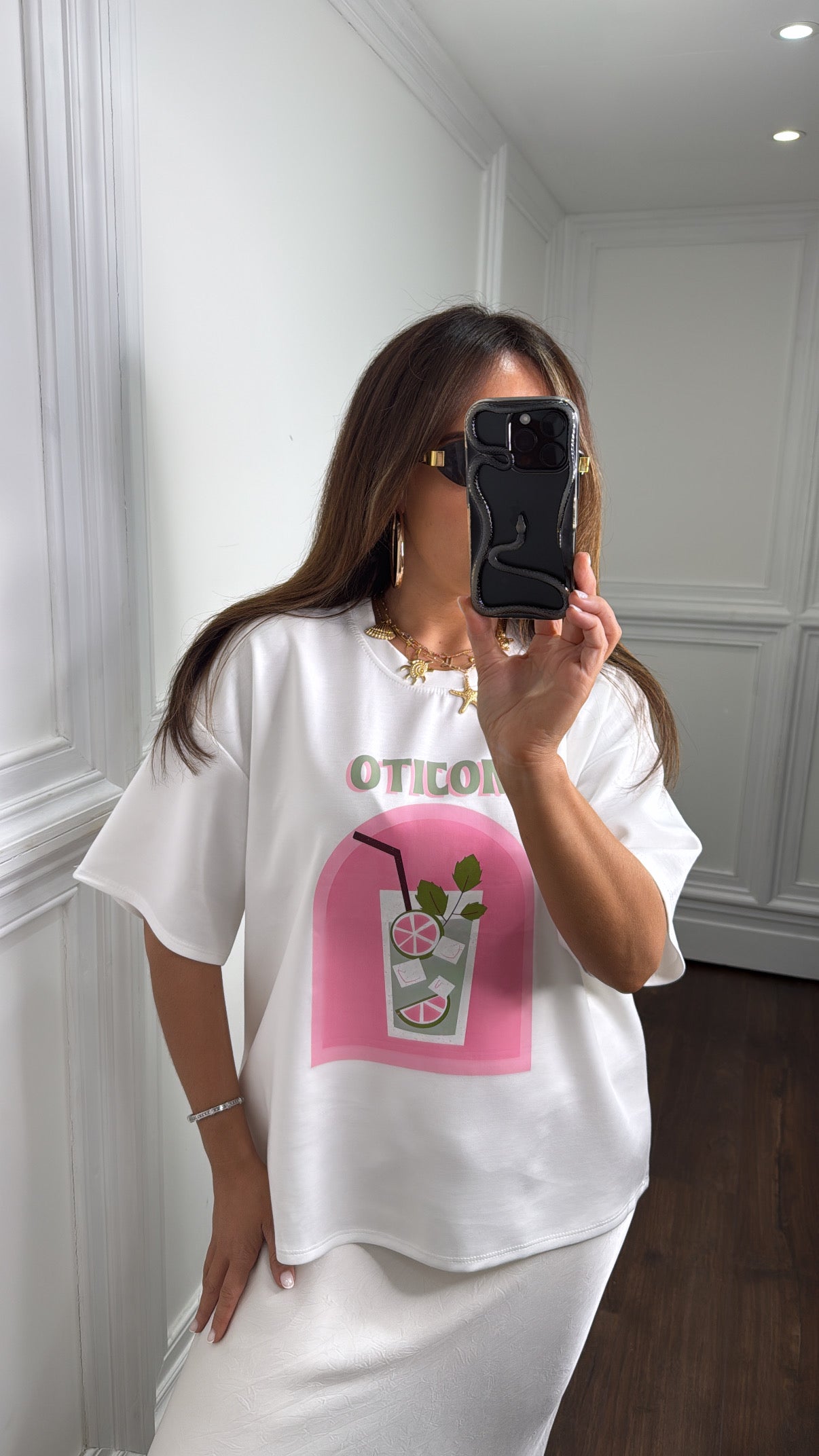 MOJITO white super soft logo t-shirt