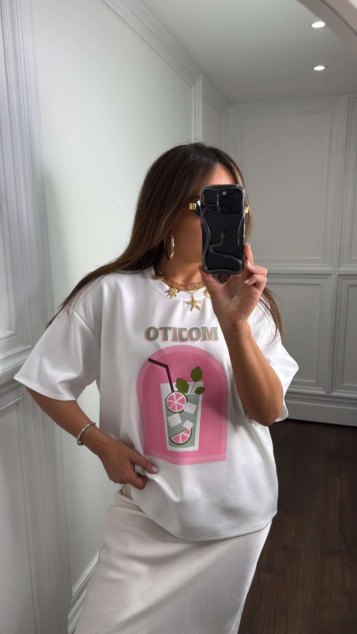 MOJITO white super soft logo t-shirt