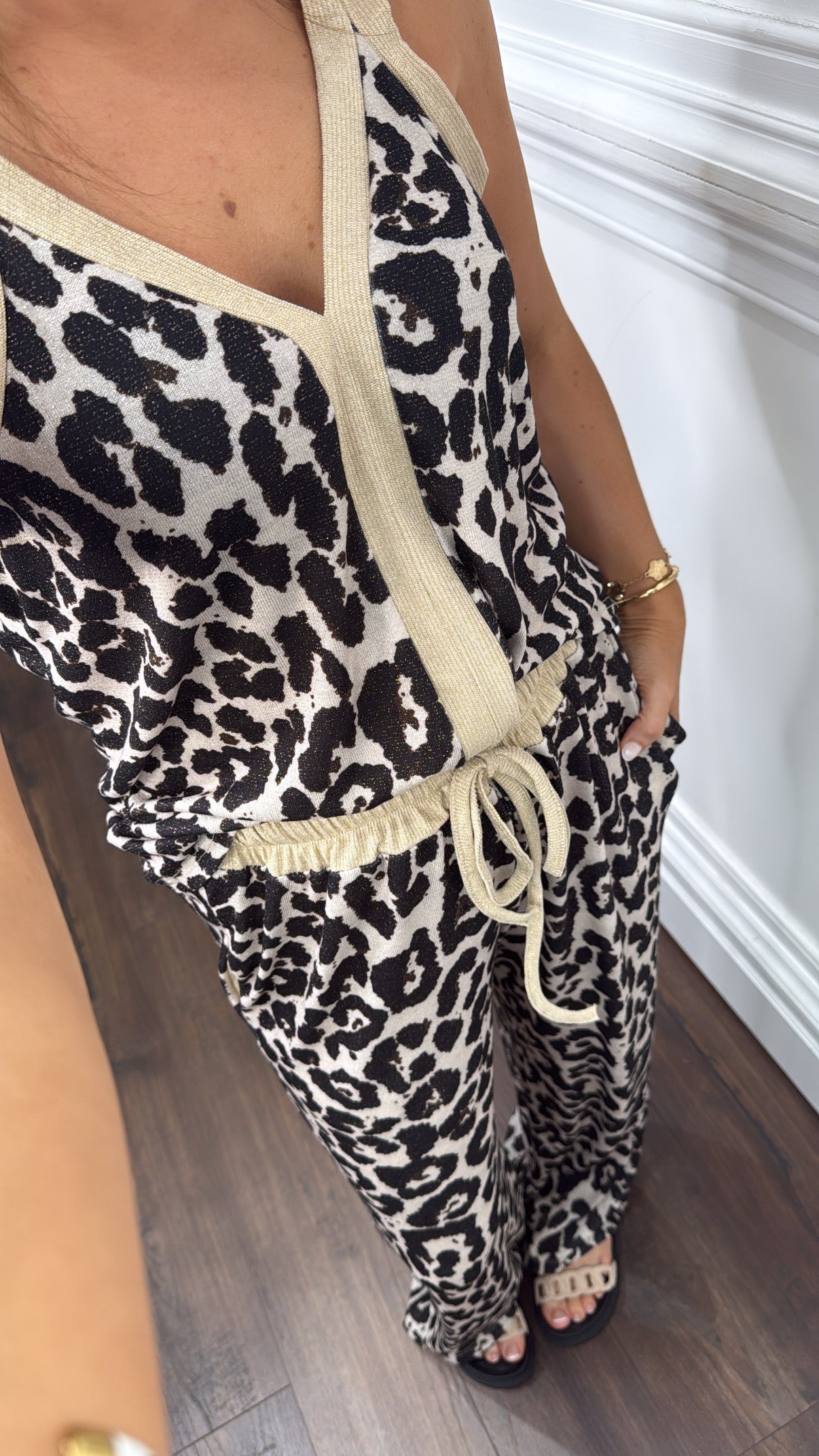 DARLA leopard top and wide leg trouser co-ord