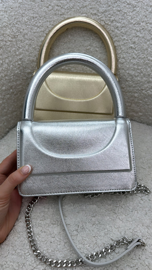 ZOEY silver chunky handle grab bag