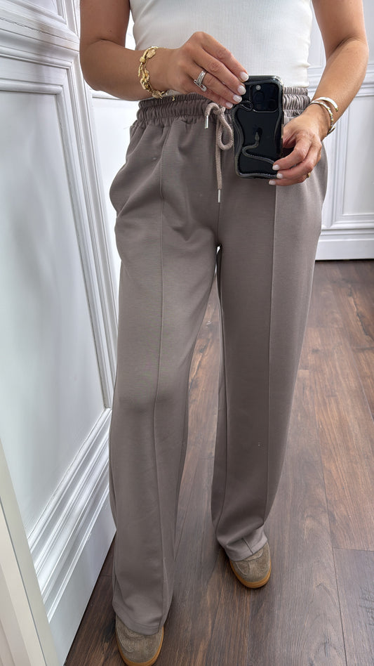 MARLEY mocha soft seam detail joggers