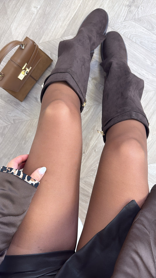 CASSY brown 20 denier sheer tights