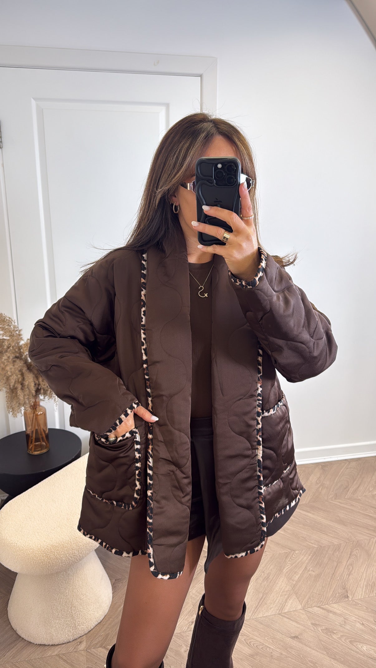 BONNIE brown padded jacket