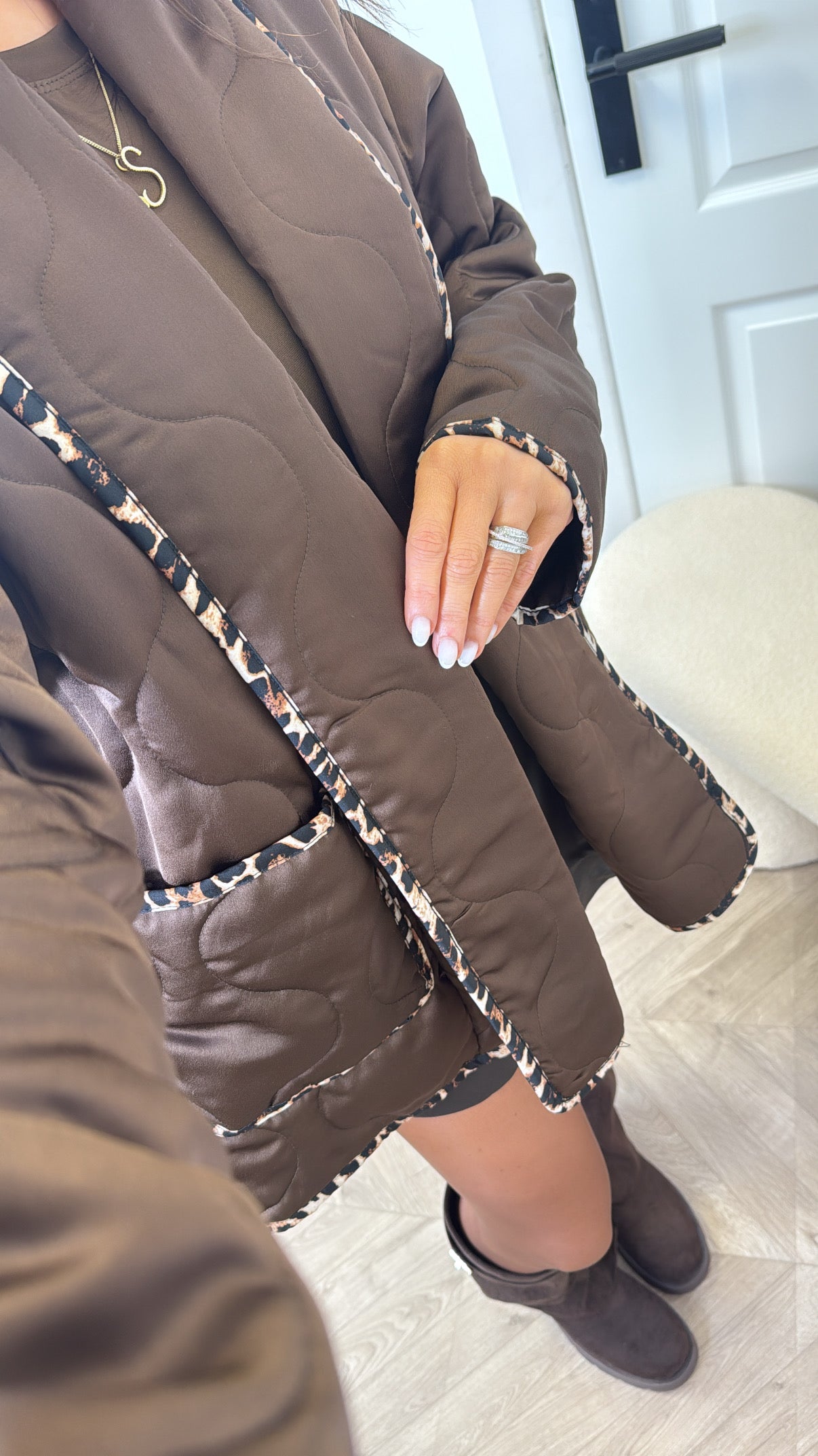 BONNIE brown padded jacket