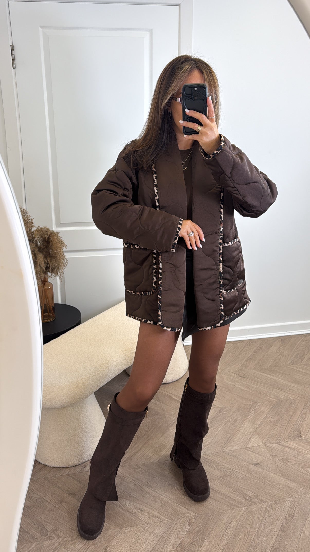 BONNIE brown padded jacket