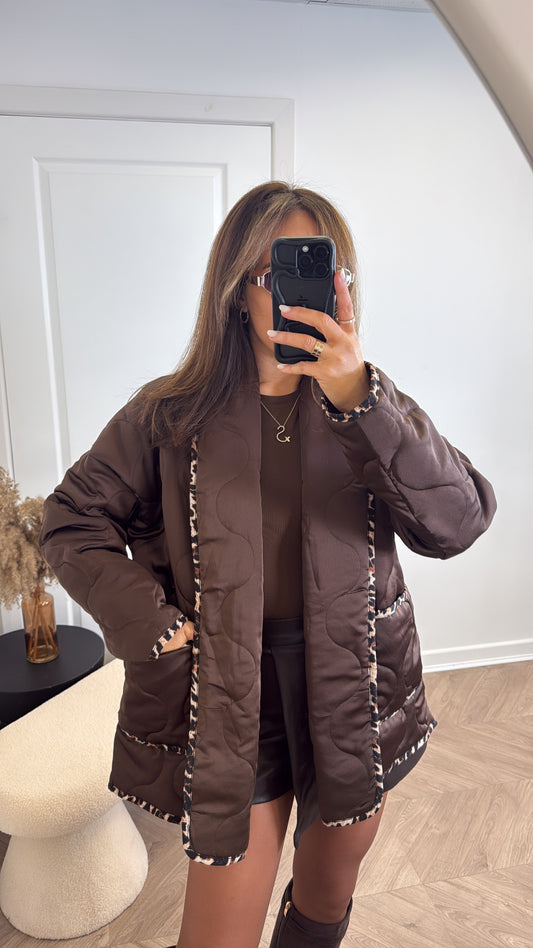 BONNIE brown padded jacket