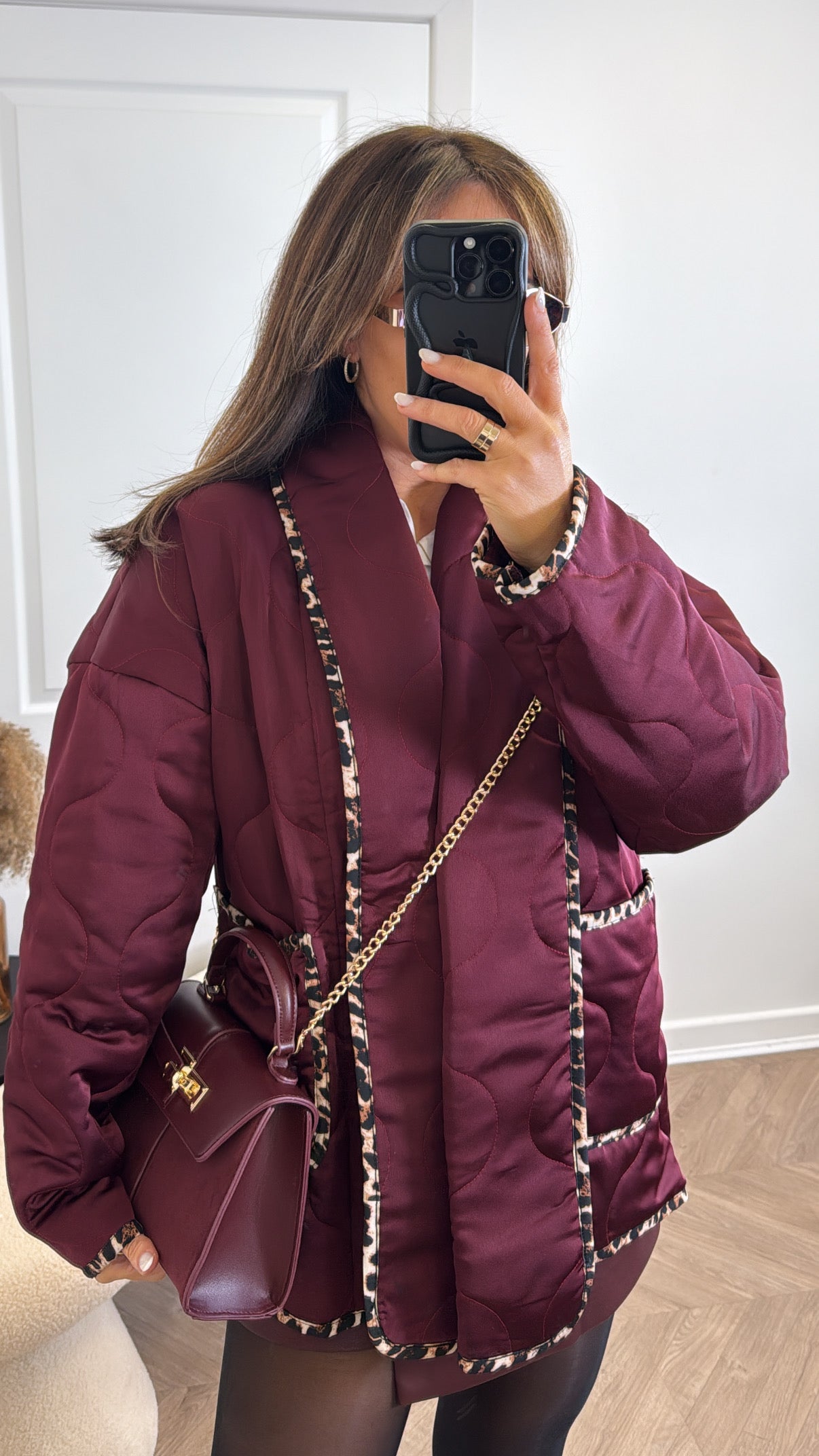 BONNIE burgundy padded jacket