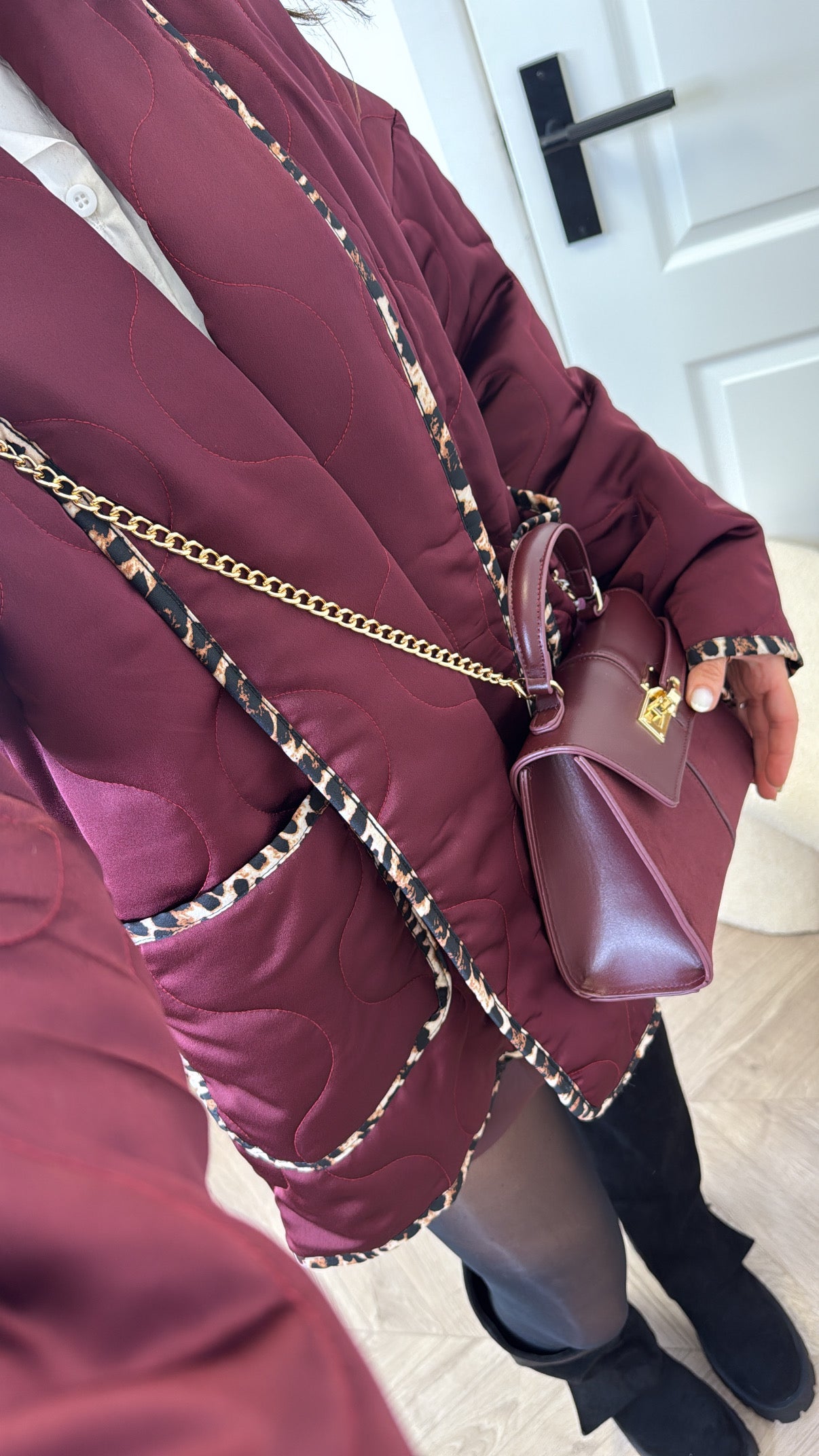 BONNIE burgundy padded jacket