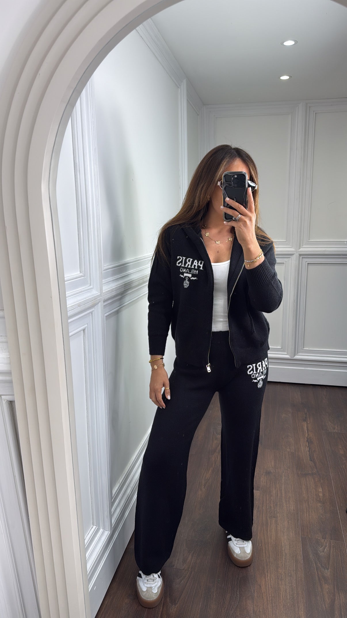 PARIS MILANO black knitted co-ord