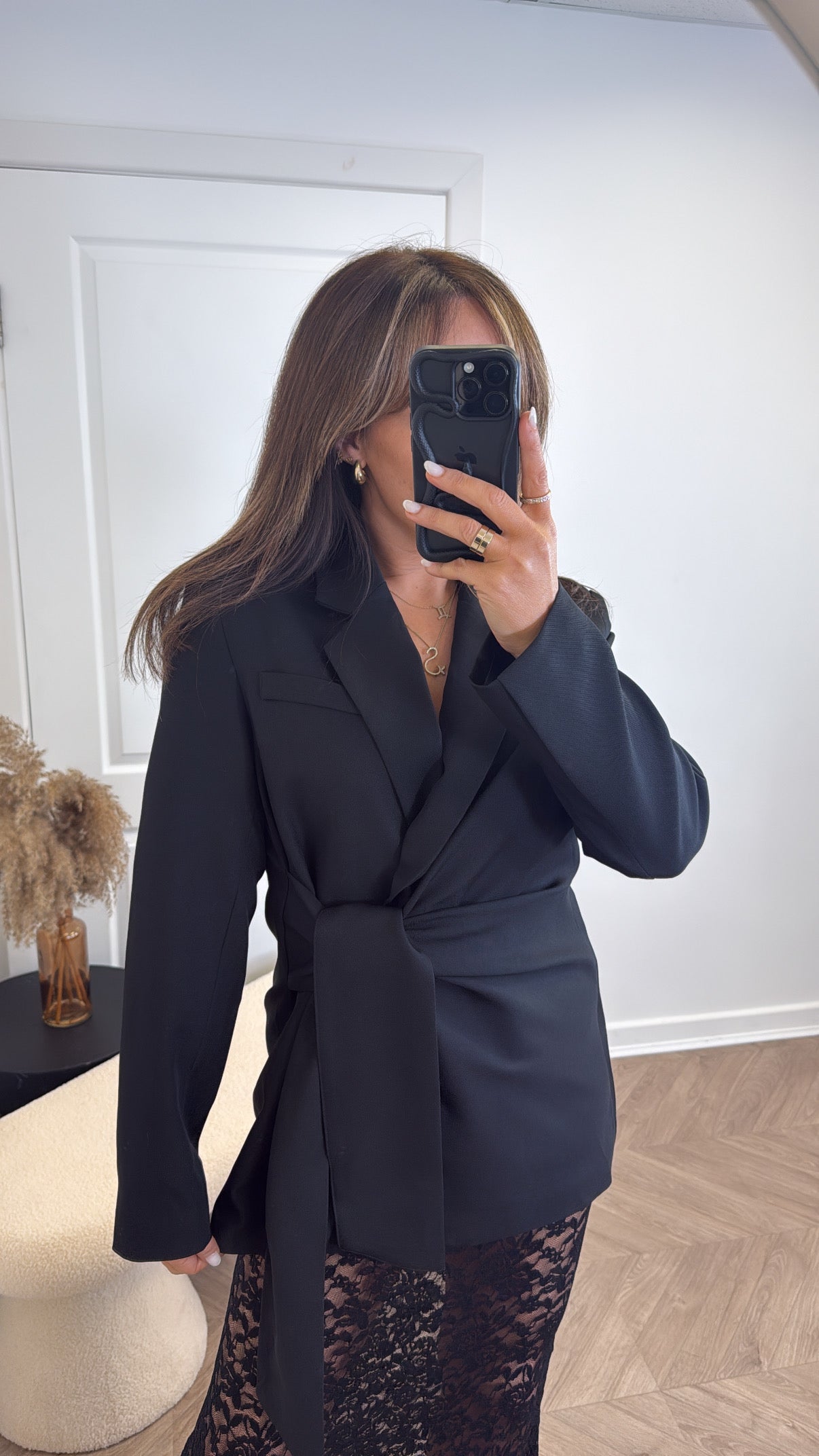 POLLY black tie detail blazer