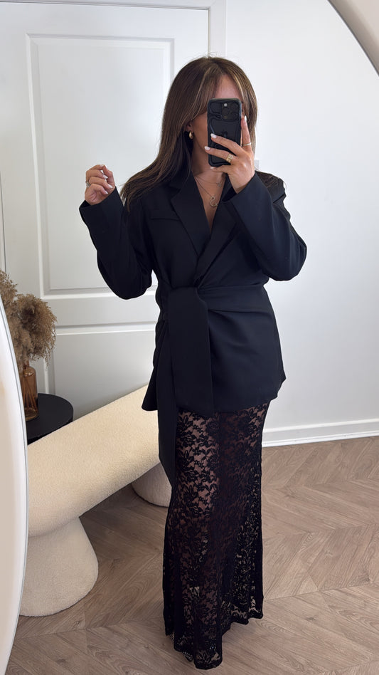 POLLY black tie detail blazer